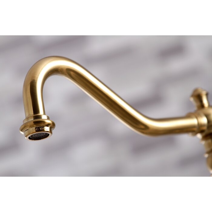 Kingston Brass Restoration Bridge Faucet With Side Spray Reviews   Restoration Bridge Faucet With Side Spray 